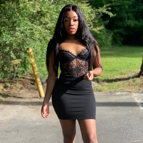 Our “Lace me up" Bodycon Dress - Picture 1 of 4